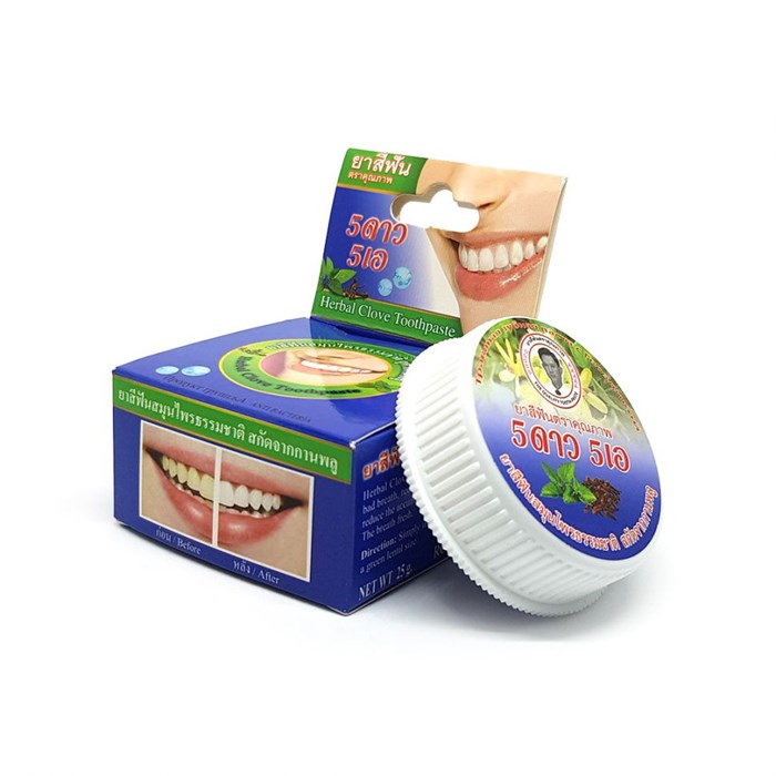 Тайская зубная паста 3-в-1 с цветами гвоздики "Гвоздика", 25 гр - фото 4721