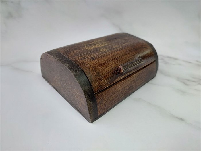 Винтажная шкатулка-сундучок из дерева для хранения древесного бахура - фото 5805