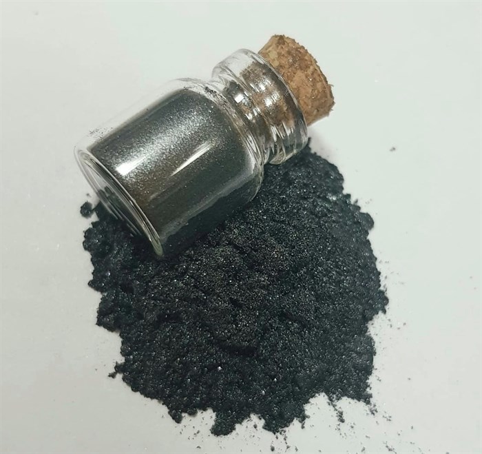№5 Мини-минеральный пигмент гематит черный Bustan Budur, 2 мл - фото 6028