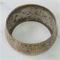 Браслет чеканный арабский винтажный широкий (латунь) 3218
