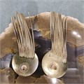 Серьги золотые круглые с кистями 7604