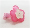 Заколка малая Цветок розовый - фото 6305