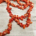 Бусы из природного натурального красного коралла, 82 см 3763
