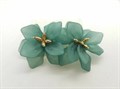 Серьги Цветок сакуры зеленые акрил - фото 7202