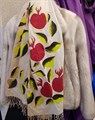 Палантин-шарф с ручной росписью "Гранаты" 3725