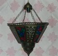 Лампа потолочная витражная старинная 1974