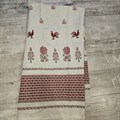 Ткань льняная на скатерть с имитацией ручной вышивки - фото 7404