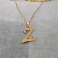 Цепочка с крупным кулоном Z (желтая) 7591