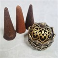 1724 Ароматическая мини-бахурница для конусов и 3 конуса в комплекте 1724